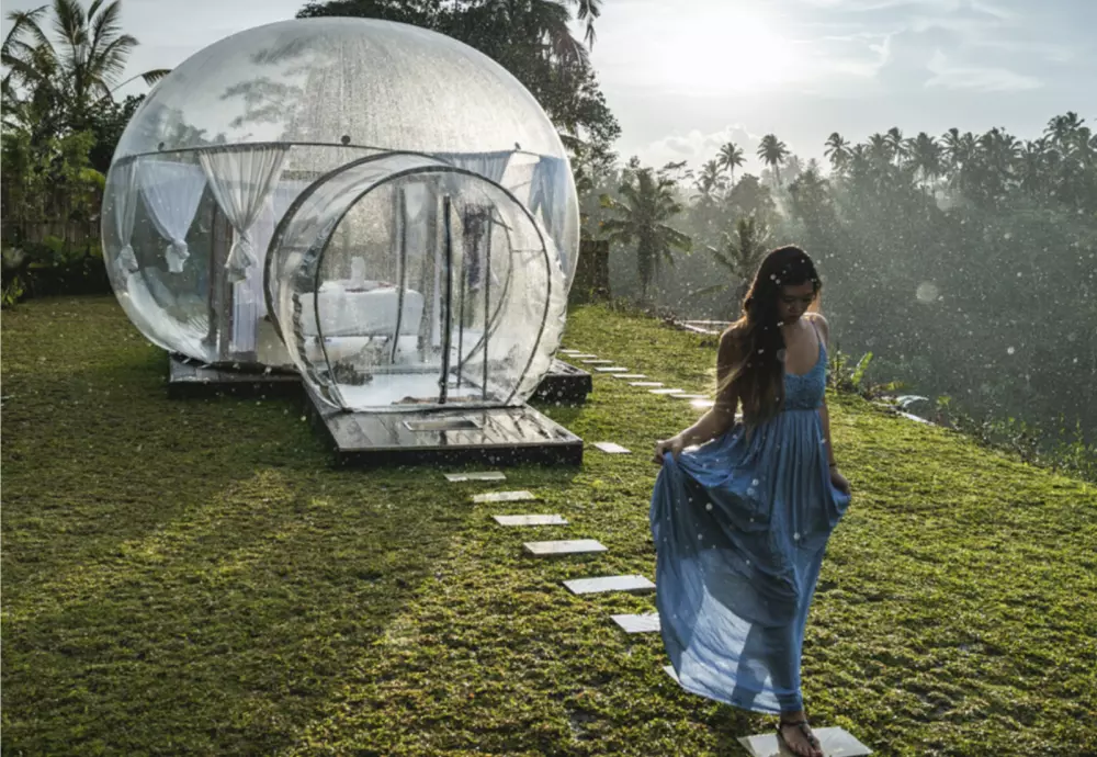 see through bubble tent